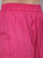 Thumbnail for Kalini Women Pink Floral Embroidered Sequinned Pure Cotton Kurta with Trousers & With Dupatta - Distacart