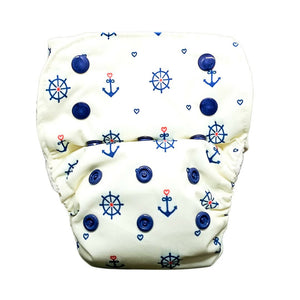 Kindermum Nano Pro Aio Cloth Diaper (With 2 Organic Inserts And Power Booster)-Anchor For Kids - Distacart
