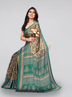 Thumbnail for Kalini Floral Poly Chiffon Saree With Blouse Piece - Distacart