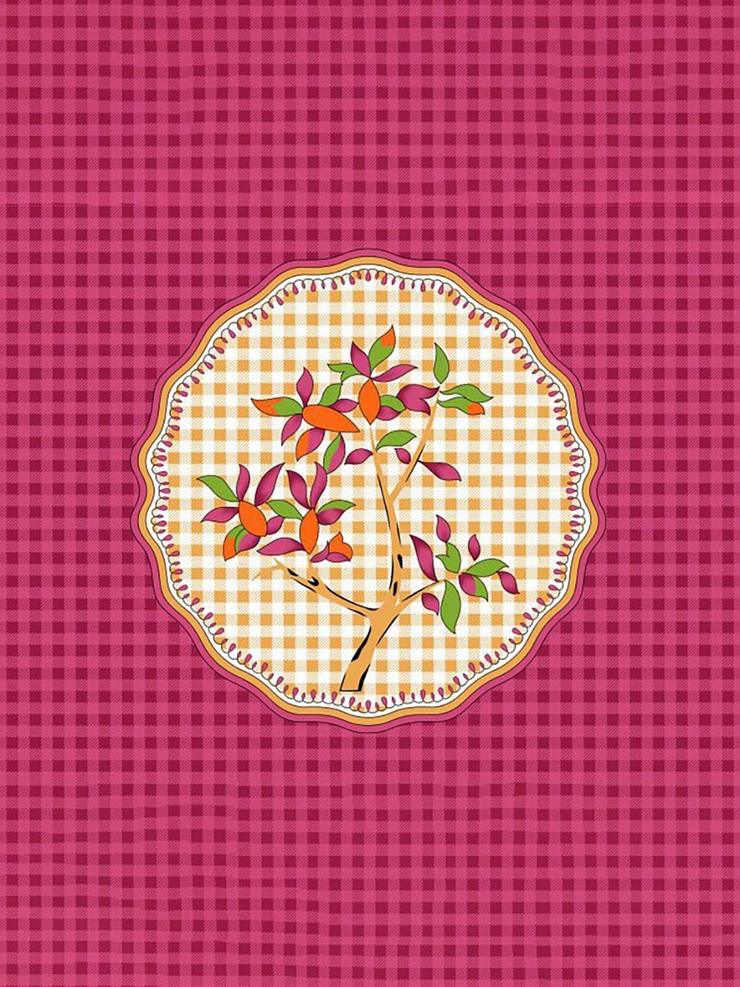 HOMETALES Pink & Beige Ethnic Motifs Cotton 104 TC King Bedsheet with 2 Pillow Covers - Distacart