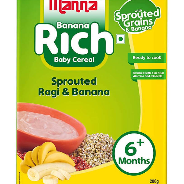 Manna Banana Rich Baby Cereal For 6+ Months