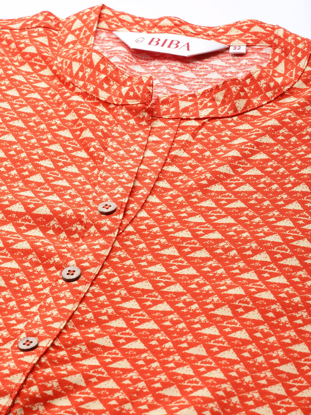 Biba Women Assorted Geometric Printed Kurta - Distacart