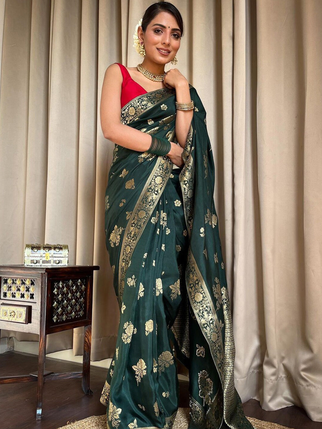 Kalini Woven Design Zari Banarasi Saree - Distacart