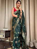 Thumbnail for Kalini Woven Design Zari Banarasi Saree - Distacart