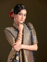Thumbnail for Sangria Floral Woven Design Sarees - Distacart