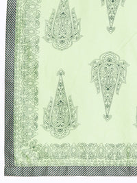 Thumbnail for Libas Green Regular Pure Cotton Kurta with Palazzos & Dupatta - Distacart