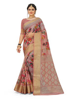 Thumbnail for Kalini Floral Printed Art Silk Half and Half Mysore Silk Saree - Distacart