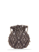 Thumbnail for Masq Black & White Pearl & Sequinned Work Embellished Potli Clutch - Distacart