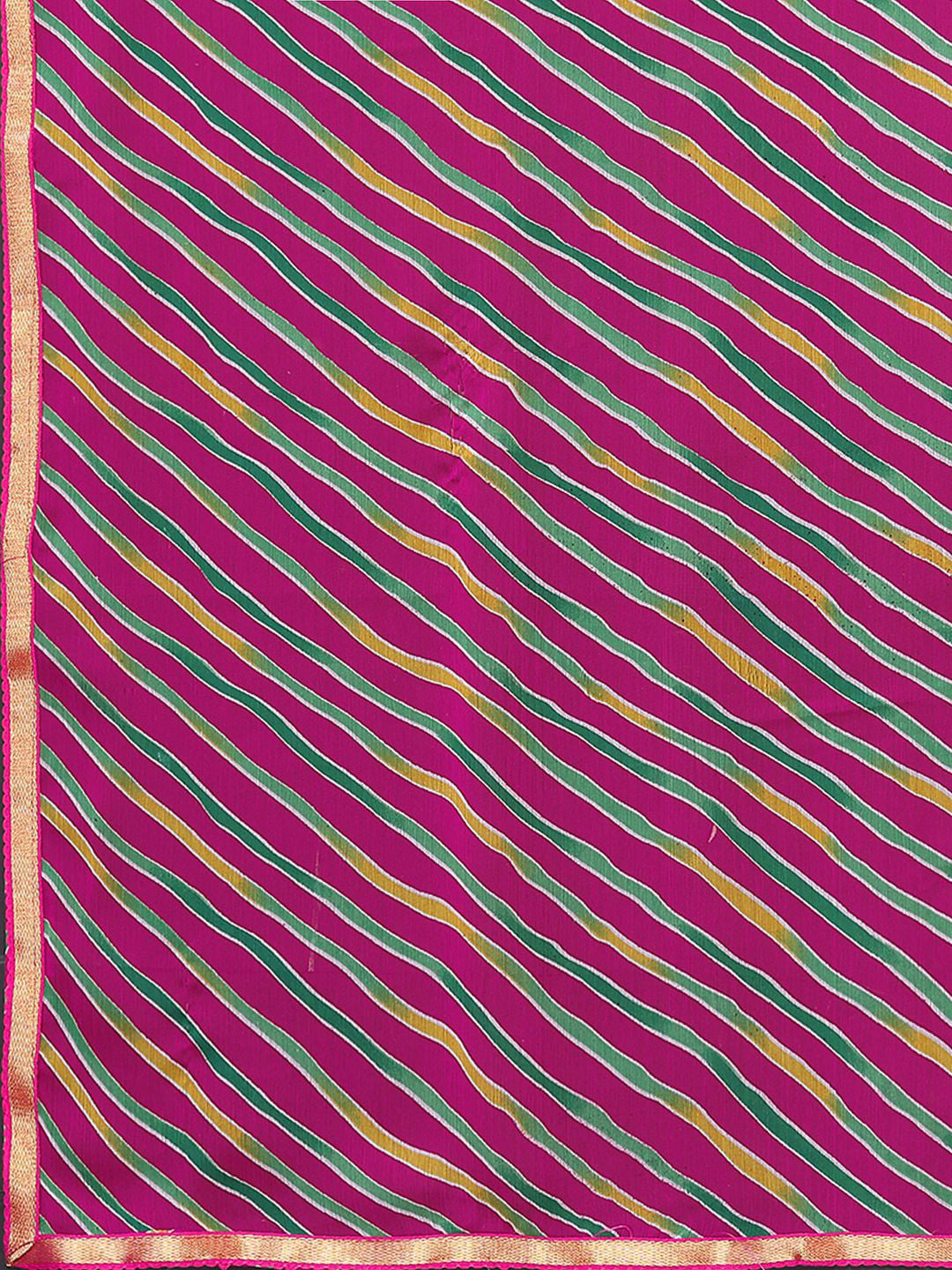 Kalini Leheriya Zari Poly Chiffon Leheriya Saree - Distacart