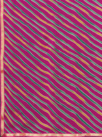 Thumbnail for Kalini Leheriya Zari Poly Chiffon Leheriya Saree - Distacart