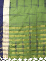Thumbnail for Saree Mall Green & Blue Checked Saree - Distacart