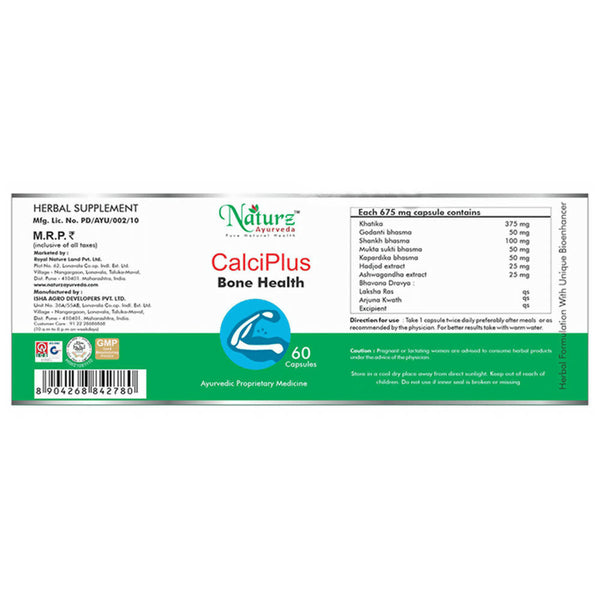 Naturz Ayurveda Calci Plus Capsules - Distacart