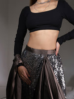 Thumbnail for Tikhi Imli Sequinned Satin Ready to Wear Saree - Distacart