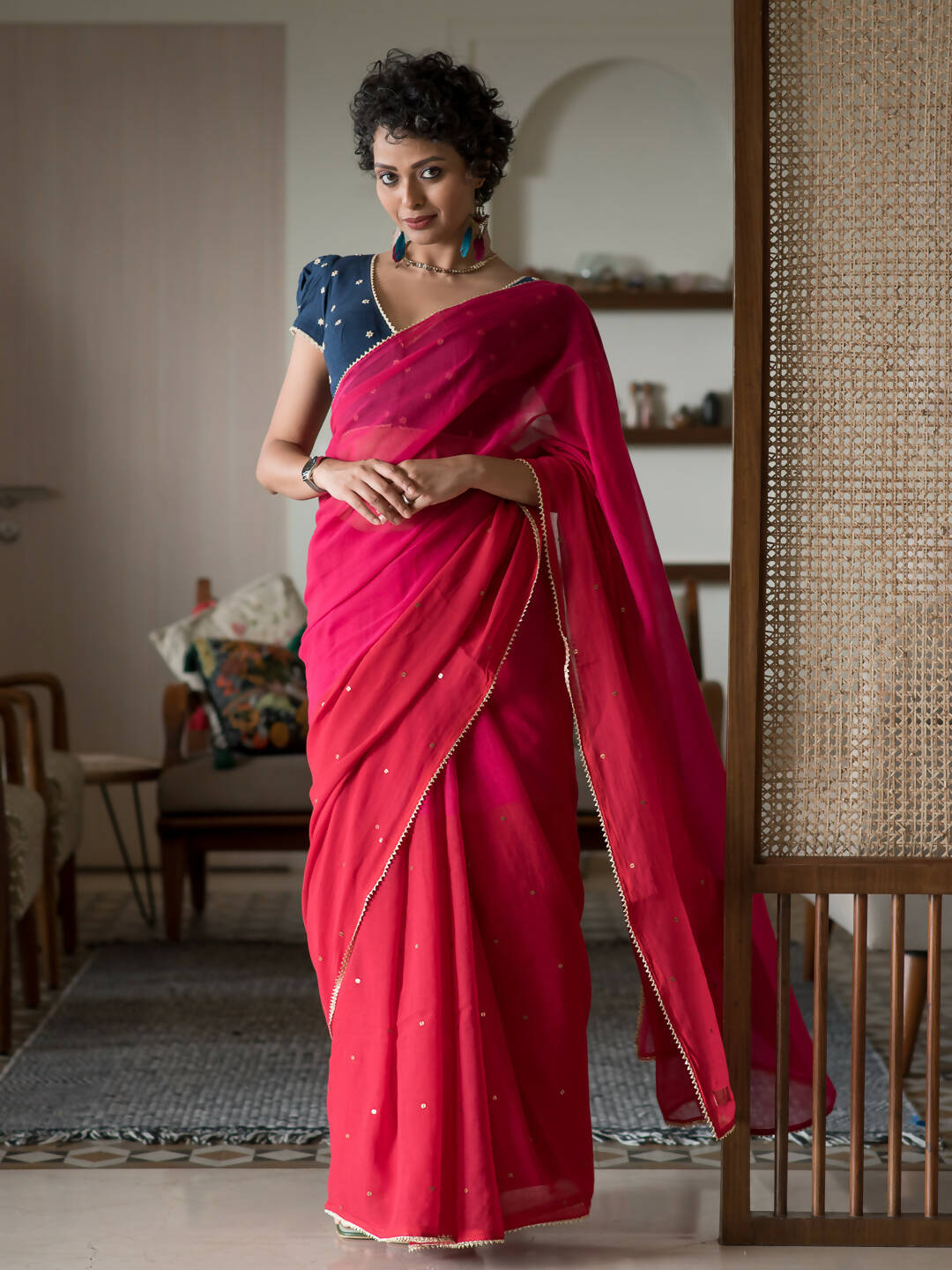 Suta Multi Color Woven Design Pure Cotton Saree - Distacart
