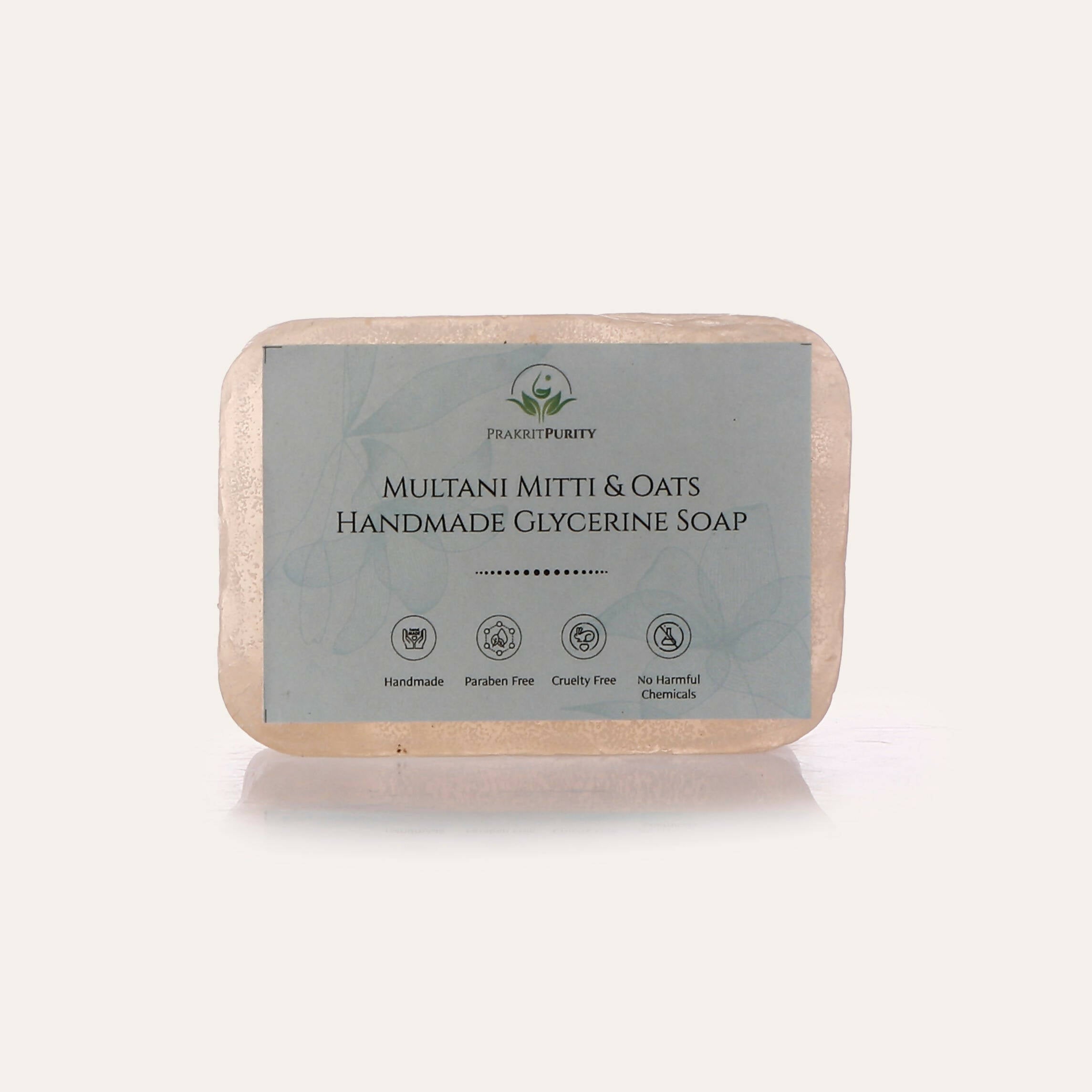 PrakritPurity Multani Mitti & Oats Handmade Glycerine Soap - Distacart