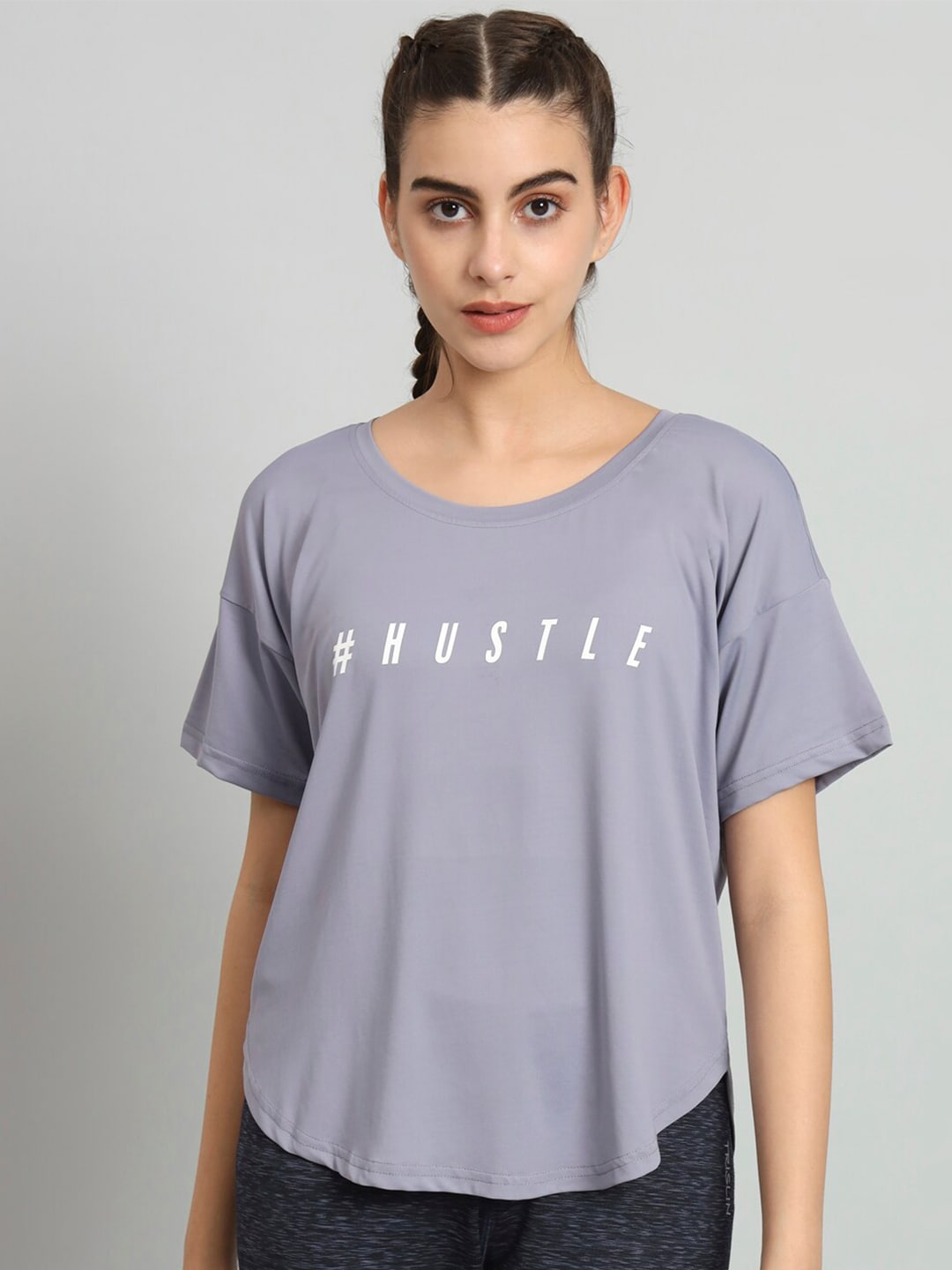 MKH Typography Printed Drop Shoulder Sleeves Dri-Fit Relaxed Fit T-shirt - Distacart