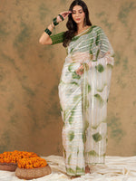 Thumbnail for Sangria Woven Design Organza Sarees - Distacart