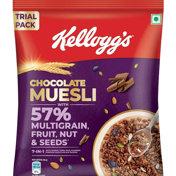 New Kellogg's Chocolate Muesli 57% Multigrain, Fruit, Nut & Seeds - Distacart