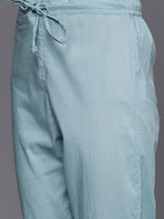 Thumbnail for Biba Women Blue Ethnic Motifs Yoke Design Kurta with Trousers & Dupatta - Distacart