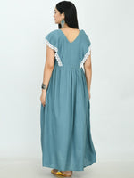 Thumbnail for Kalini Women Maternity Thread Work Anarkali Kurta - Distacart