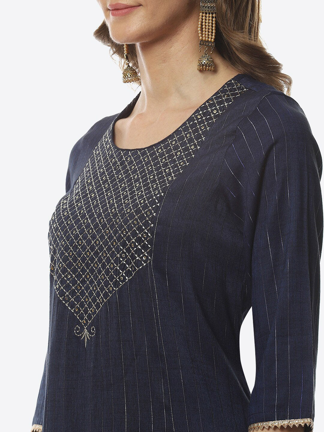 Biba Women Embroidered Kurta with Trousers - Distacart