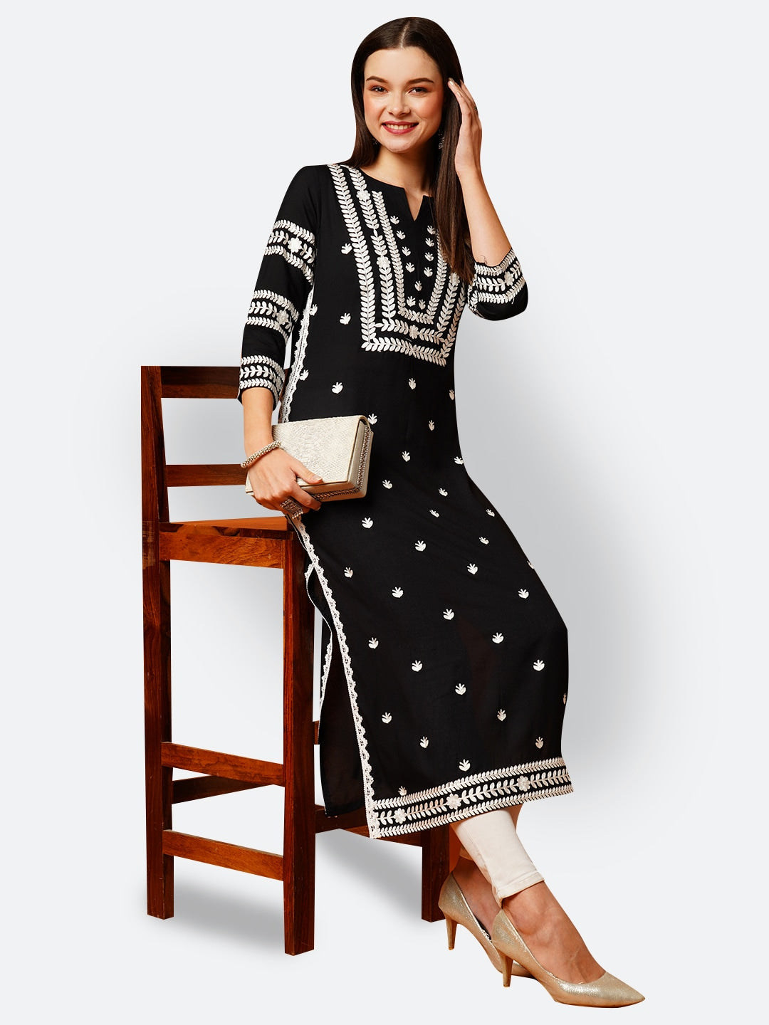 Kalini Ethnic Motifs Embroidered Kurta - Distacart