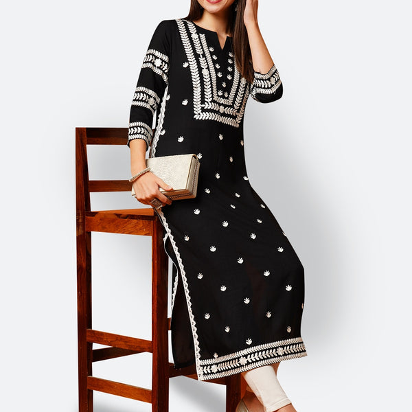 Kalini Ethnic Motifs Embroidered Kurta - Distacart