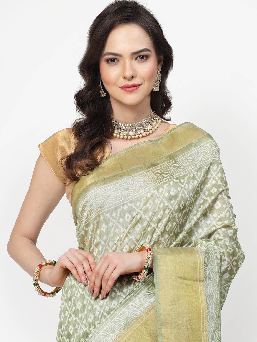 Kalini Floral Zari Pure Cotton Saree - Distacart