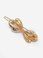 Thumbnail for Panash Women Gold-Toned & White Embellished Bumpit Hair Pin - Distacart