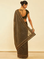 Thumbnail for Soch Floral Embroidered Zari Saree - Distacart