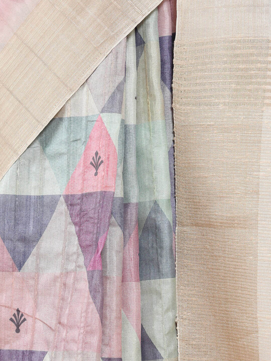 Soch Purple & Pink Woven Design Zari Pure Silk Tussar Saree - Distacart