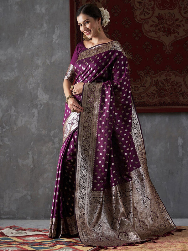 Mitera Ethnic Motifs Woven Design Zari Kanjeevaram Saree - Distacart