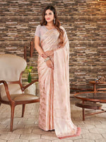 Thumbnail for Tikhi Imli Woven Design Satin Jacquard Ready to Wear Saree - Distacart