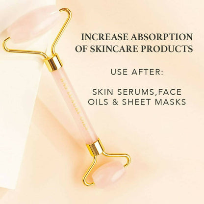 Ras Luxury Oils Rose Quartz Face Massager Roller - Distacart