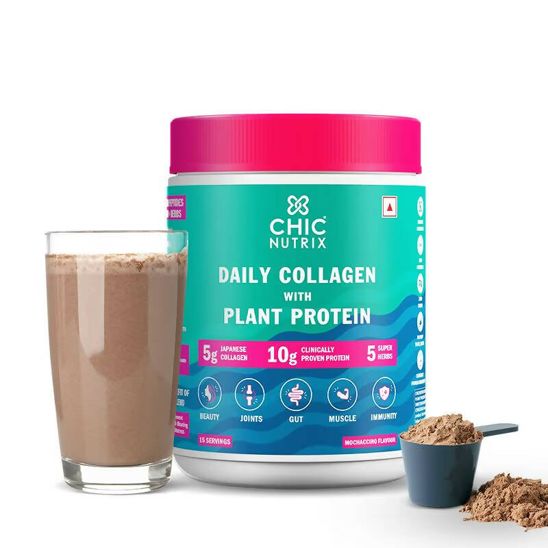 Chicnutrix Daily Collagen With Plant Protein - Mochaccino Flavor - Distacart