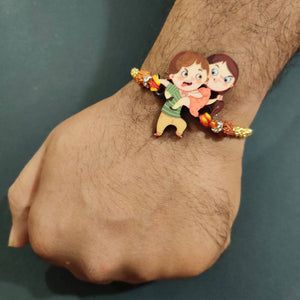 Bhai Please Annoying Brother Wooden Rakhi - Distacart