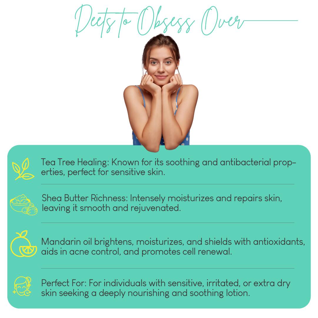 Careberry Tea Tree Oil & Shea Butter Nourishing Body Lotion - Distacart