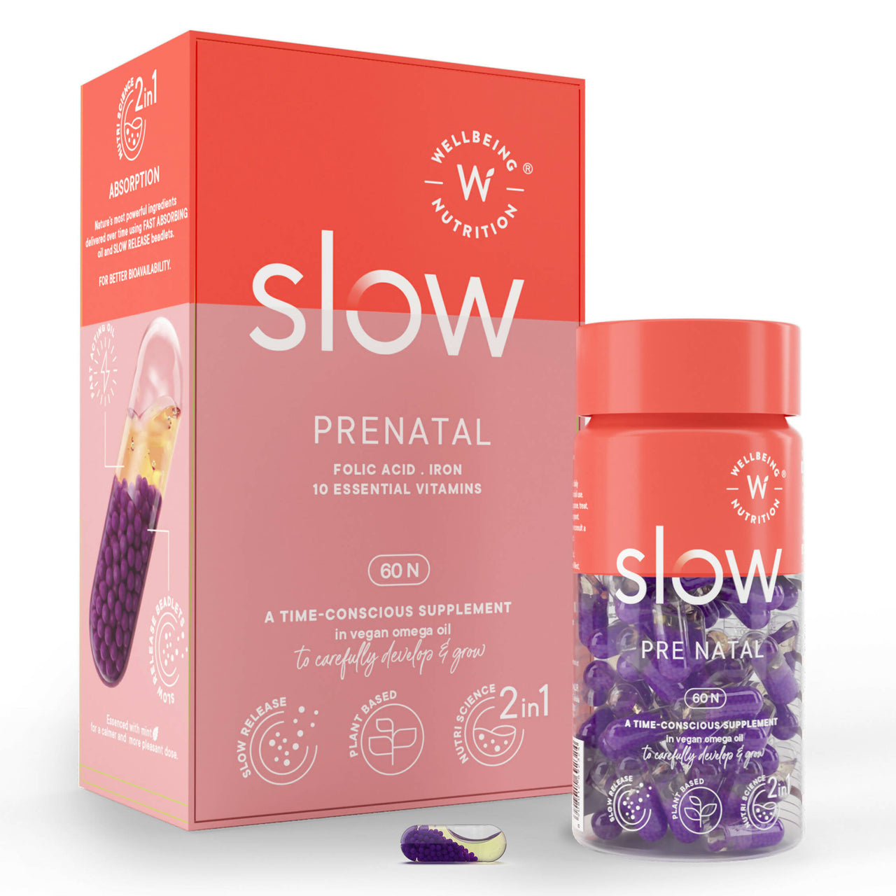 Wellbeing Nutrition Slow | Prenatal Capsules - Distacart