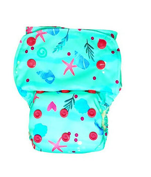 Kindermum Nano Pro Aio Cloth Diaper (With 2 Organic Inserts And Power Booster)-Seashore For Kids - Distacart