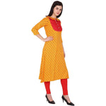 Thumbnail for Kanoor Women's multi rayon A-line kurti