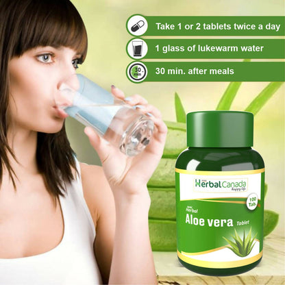 Herbal Canada Aloe Vera Extract Tablets - Distacart