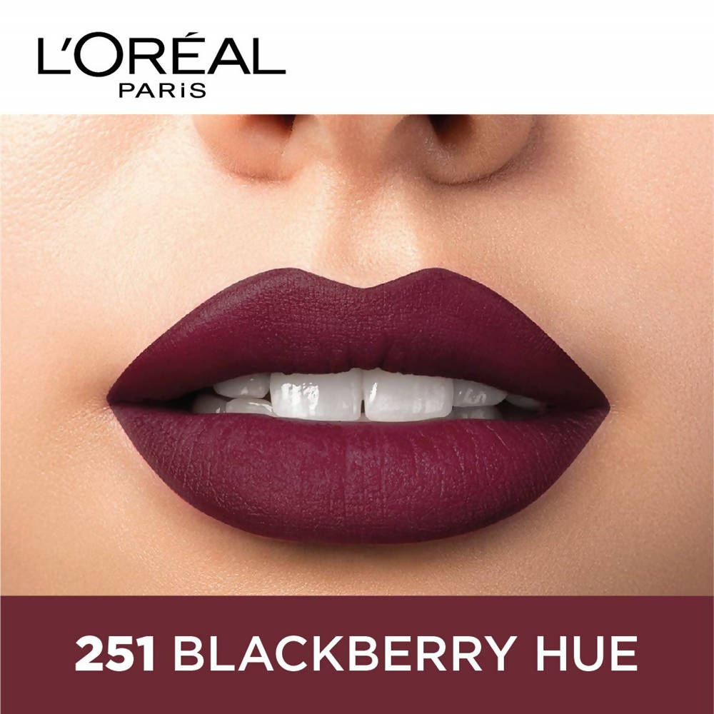 L'Oreal Paris Color Riche Moist Matte Lipstick - 251 Blackberry Hue - Distacart