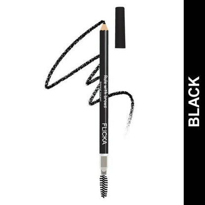 FLiCKA Rule with Brows Brow Pencil - Black - Distacart