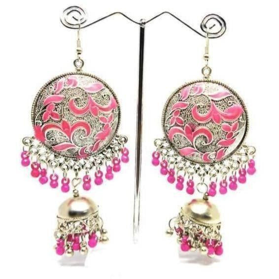 Muskan Fancy Silver Tone Fashion Earrings