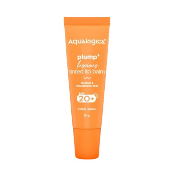 Aqualogica Coral Slush Plump+ Luscious Tinted Lip Balm with Mango and Hyaluronic Acid - Distacart