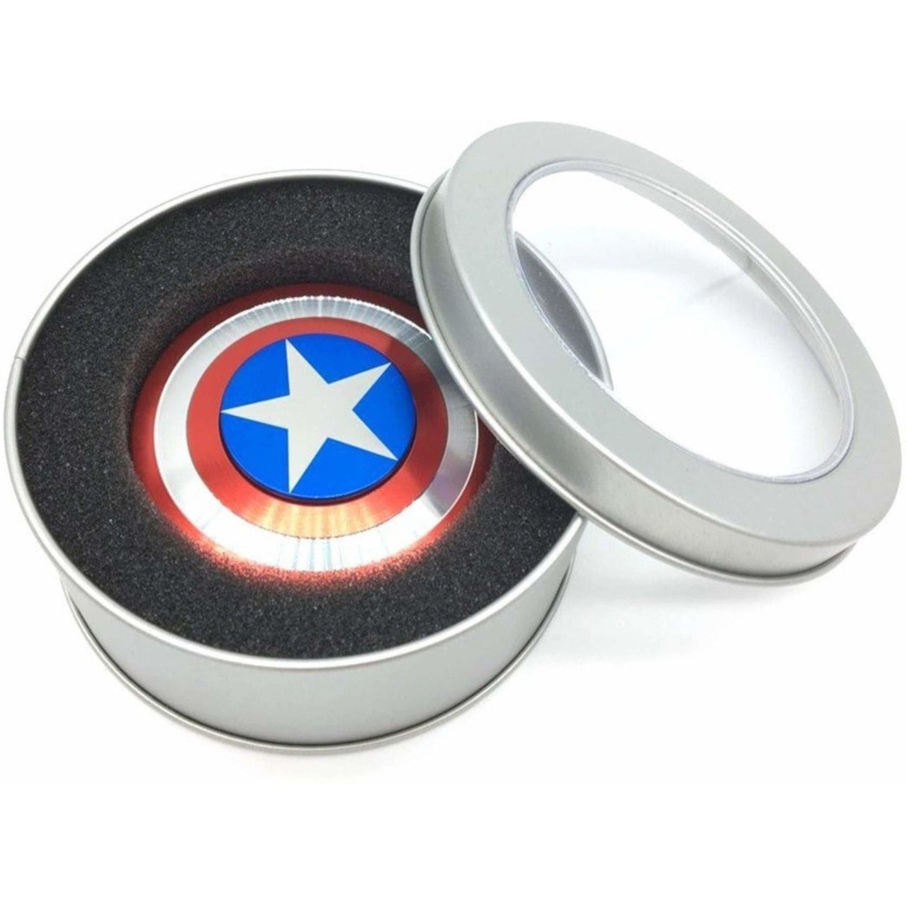 S.Blaze Amazing Metal Rounded Captain America Avenger Shield Fidget Spinner Toy for Kids & Adults  (Red) - Distacart