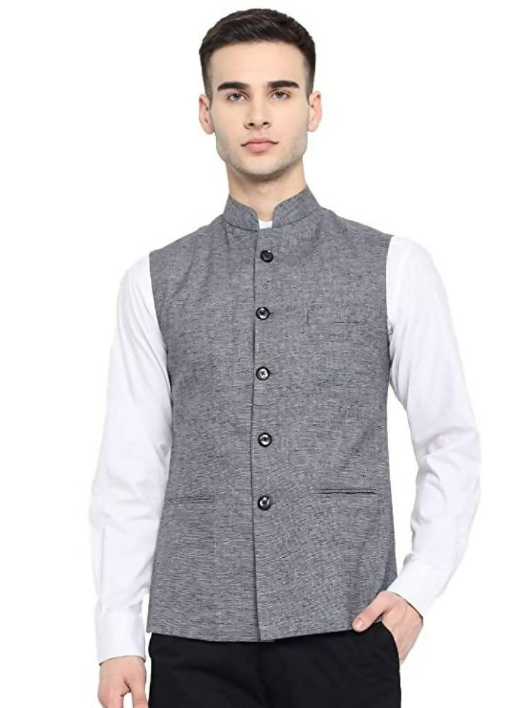 Vastraa Fusion Men's Assorted Dots Blended Festive Nehru Jacket - Distacart
