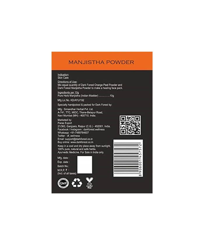 Dark Forest Manjistha Powder - Distacart
