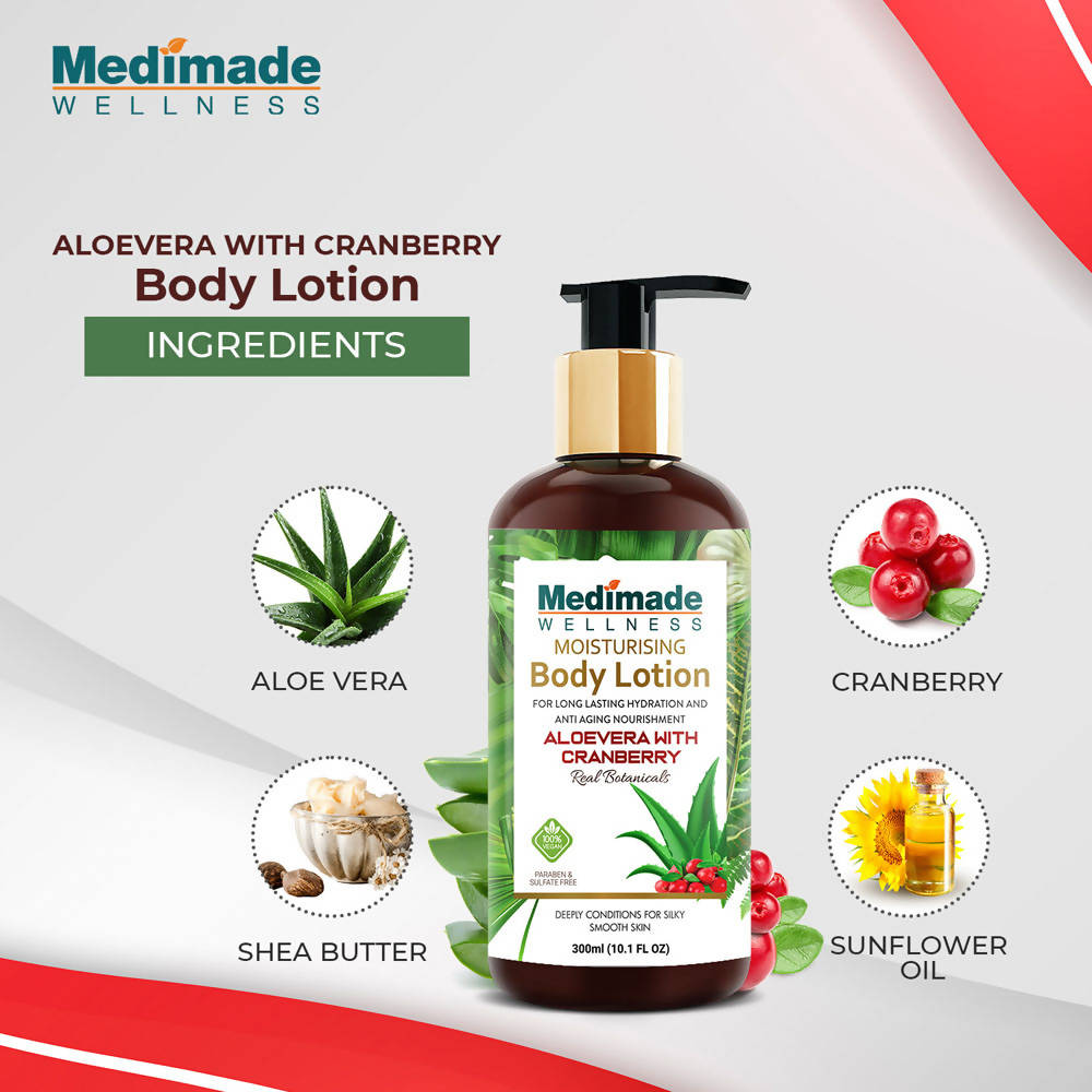 Medimade Wellness Moisturising Body Lotion With Aloevera With Cranberry - Distacart