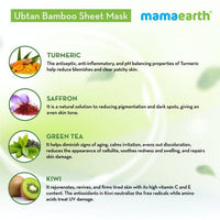 Thumbnail for Mamaearth Ubtan Bamboo Sheet Mask with Turmeric & Saffron
